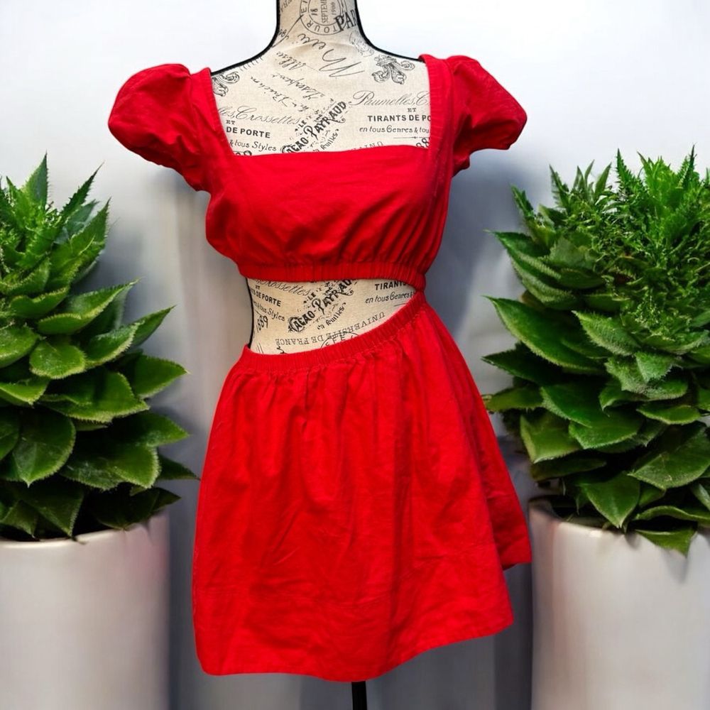 White Fox Red Mini Cutout Sundress Size Small